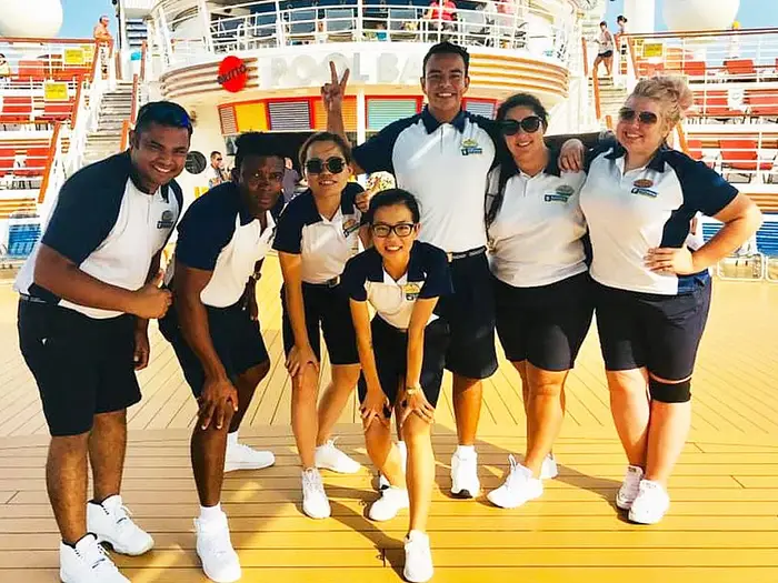 Cruise crew members